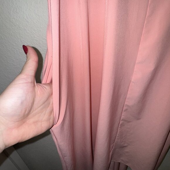 Halara Breezeful Racerback Quick Dry Casual Midi Dress Pockets Women’s L Hi Low - Picture 3 of 12